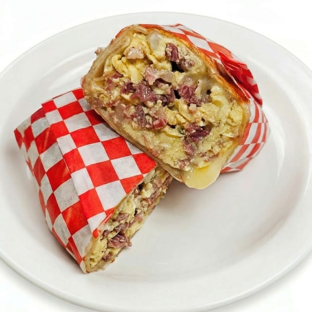 Corned Beef Burrito.