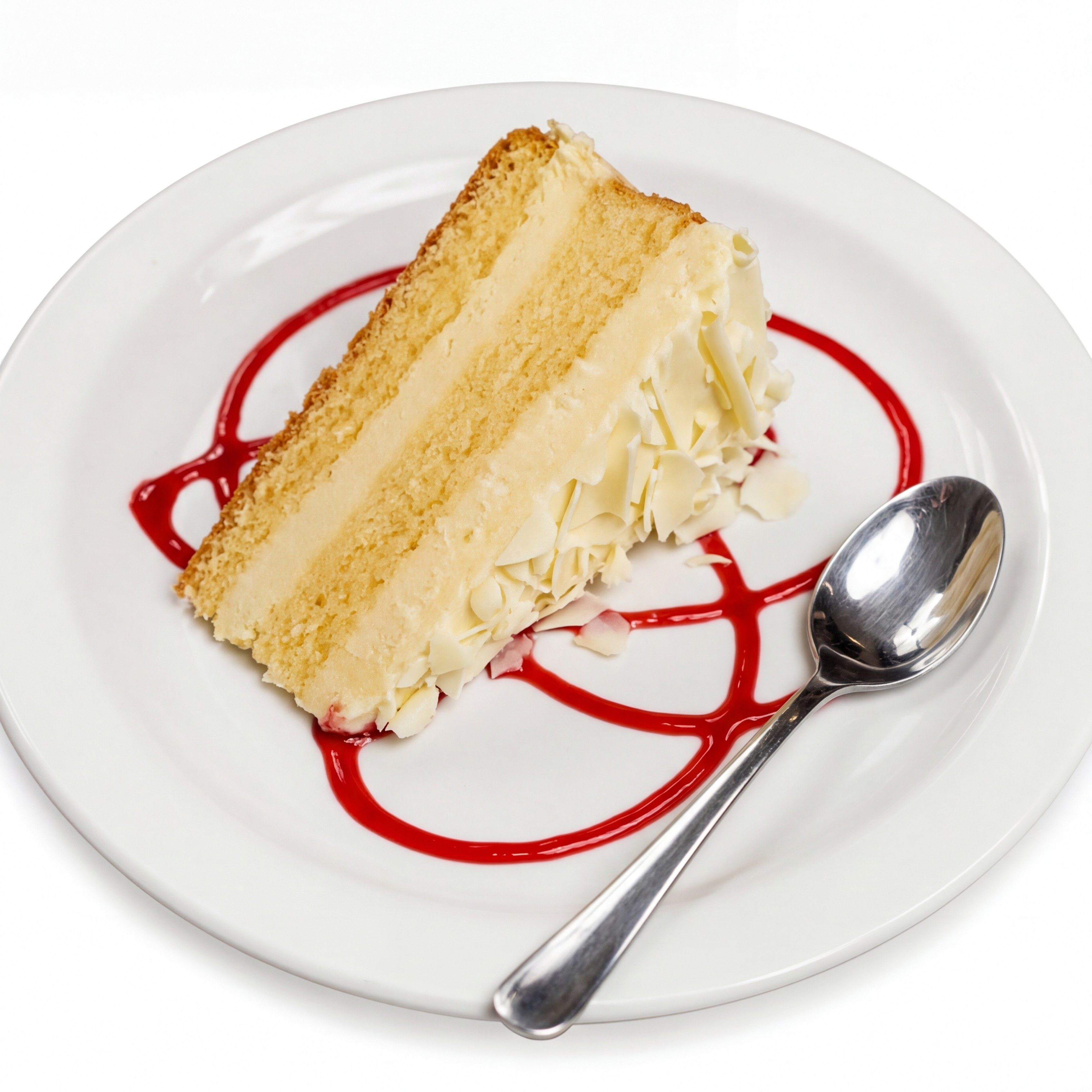 Limoncello Mascarpone Cake Slice.