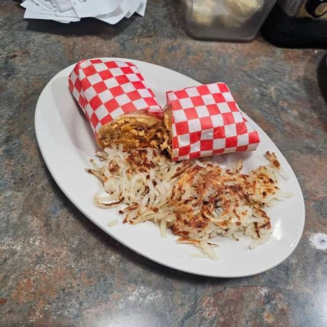 Chorizo/Bacon Burrito.