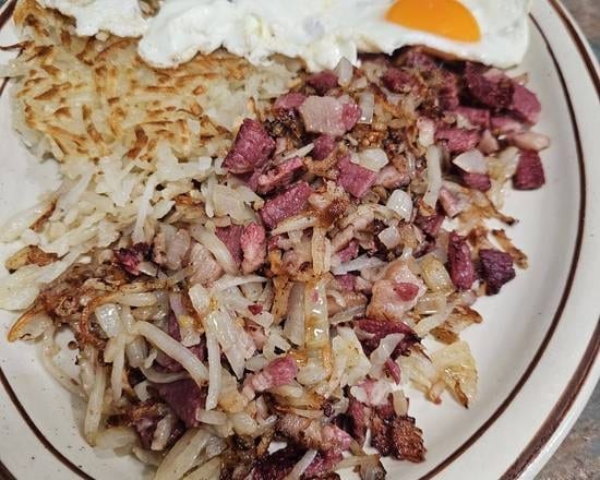 Braised Corned Beef Hash.